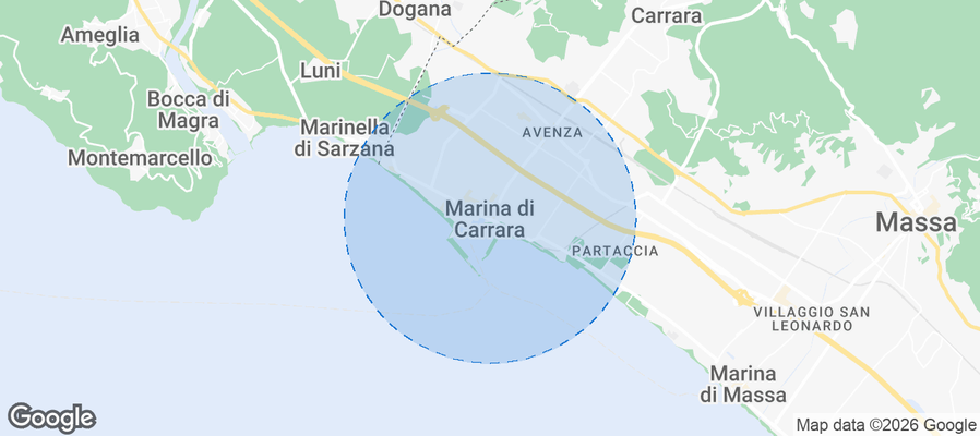 Marina di Carrara Airbnb map